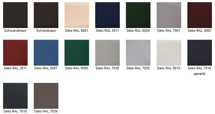 Dekore und Farben